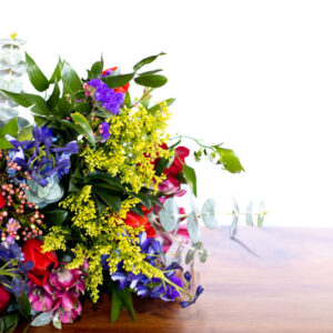 cheerful floral bouquet delivery to Nanaimo, Parksville, Qualicum Beach from Petal and Kettle florist