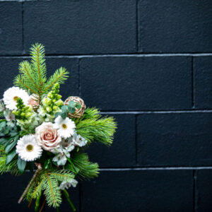 Christmas holiday floral arrangements at Petal and Kettle florist Parksville