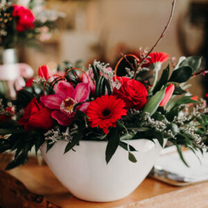 Valentine's Day vase arrangements from Parksville florist Petal and Kettle