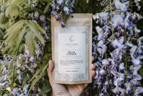 New Moon Relax and Renew tea, available at Petal and Kettle Parksville