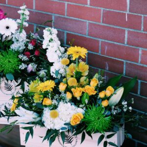 flower crate assembled by Parksville florist Petal & Kettle