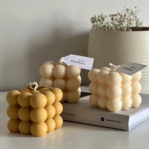 Project Helios natural bubble candles sold at Petal and Kettle Parksville