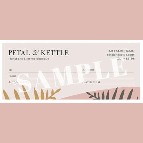 Petal and Kettle gift card