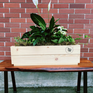 large plant crates made in Parksville by florist Petal + Kettle