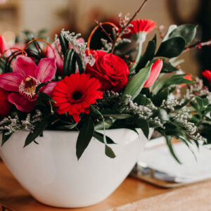 beautiful valentine's day flowers, created by Parksville florist Petal and Kettle