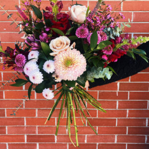 Valentine's Day floral arrangement from Parksville florist Petal and Kettle