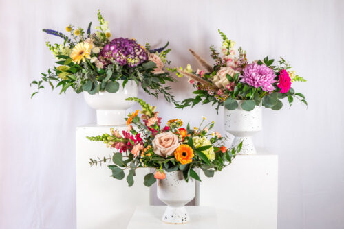 beautiful mother's day flower vase arrangements by Parksville Qualicum Beach florist Petal and Kettle