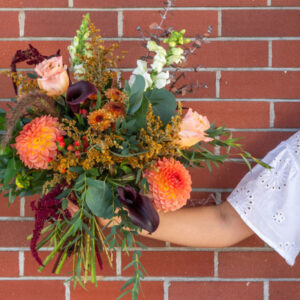 Autumn/fall flower bouquet by Parksville florist Petal and Kettle