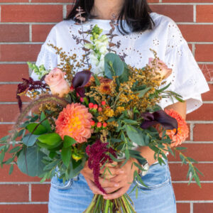 Autumn/fall floral bouquet by Parksville florist Petal and Kettle