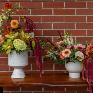 Autumn/fall vase arrangement by Parksville florist Petal and Kettle