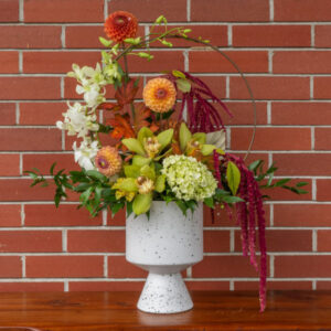 Autumn/fall vase arrangement by Parksville florist Petal and Kettle