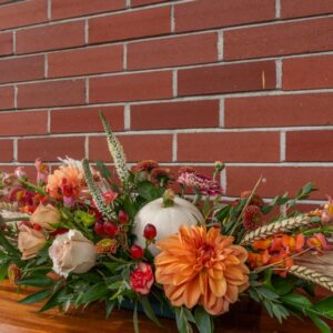 Thanksgiving floral centerpiece, made in Parksville by florist Petal and Kettle