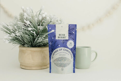 12 Herbs of Christmas Tea at Parksville boutique Petal and Kettle