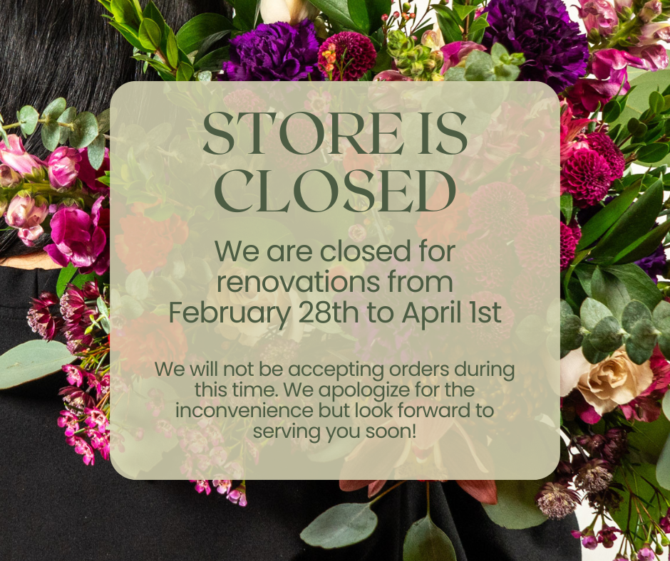 Petal and Kettle will be closed for the month of March