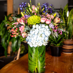 Vase arrangement by Parksville Qualicum Beach florist Petal and Kettle