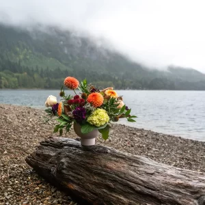 Autumn Mist fall flower bouquet by Qualicum Beach florist Petal and Kettle