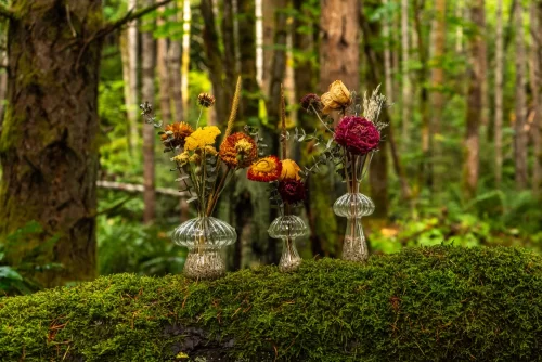 fall trio flower bouquet by Qualicum Beach florist Petal and Kettle