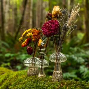 fall 3 vase flower bouquet by Qualicum Beach florist Petal and Kettle