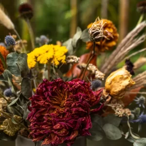 'Everlasting Spell' fall flower bouquet by Parksville florist Petal and Kettle