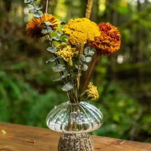 fall dried flower bouquet by Qualicum Beach florist Petal and Kettle